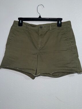 Women’s Olive Green Casual Cotton Shorts